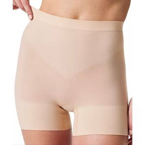Spanx High Rise Sculpt Seamless Shaping Power Short Beige Neutral Small